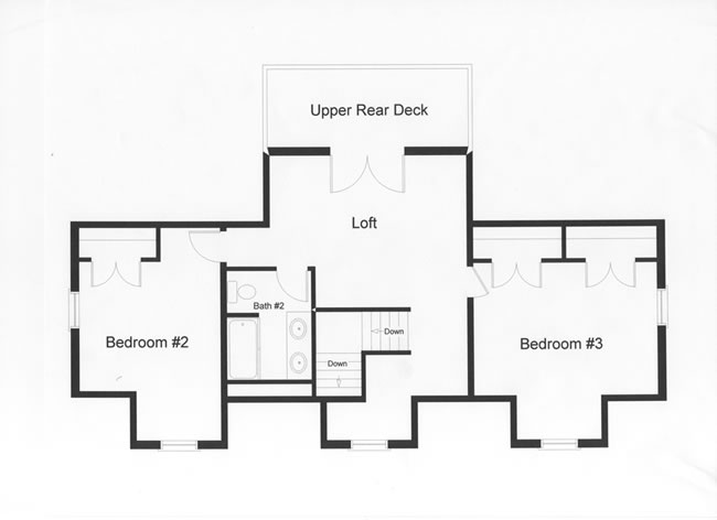 The modular home second floor was built in the factory and installed on site. Three front dormers provide additional open floor space on the second floor.